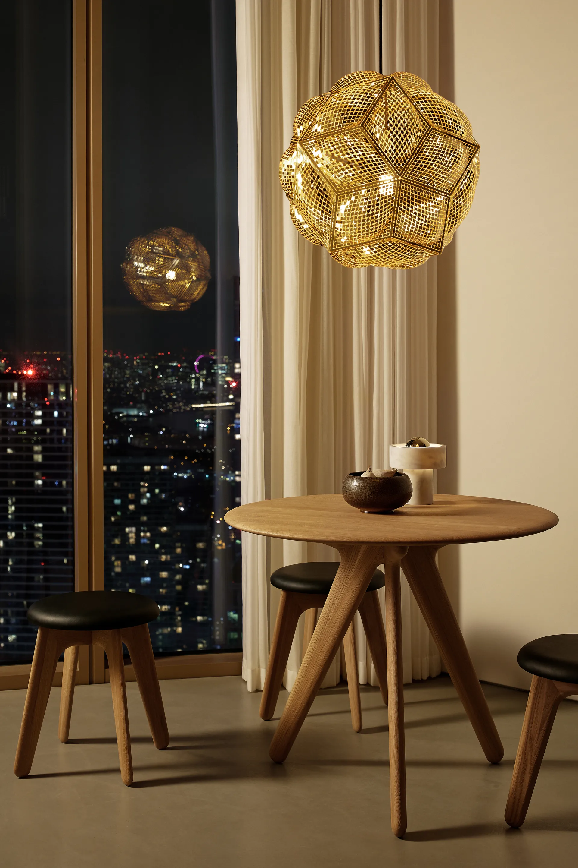 Puff Pendant hangende plafondlamp Ø45 cm, Messing Tom Dixon