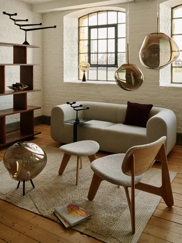 Ridge kussen 45x45 cm - Burgundy - Tom Dixon