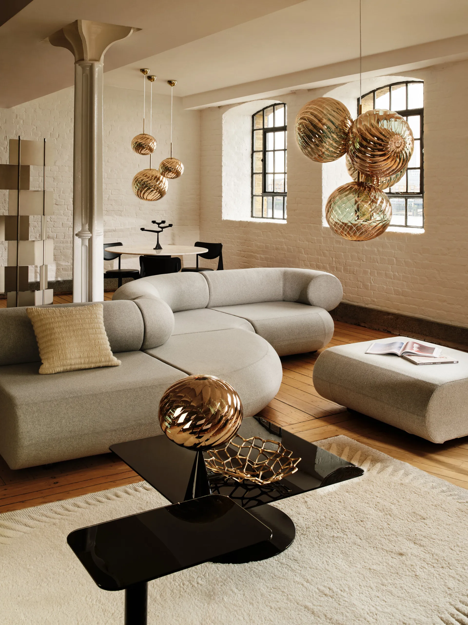 Ridge kussen 45x45 cm, Natural Tom Dixon