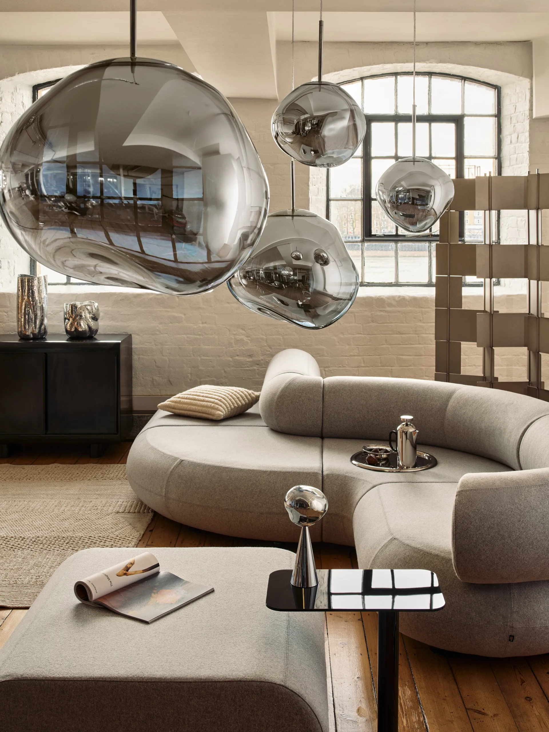 Ridge kussen 45x45 cm, Natural Tom Dixon