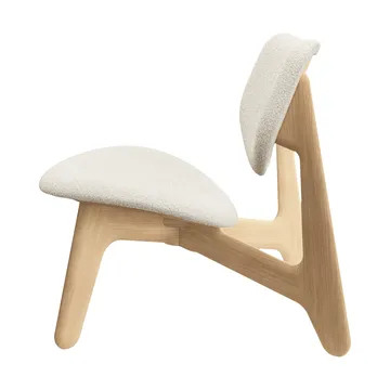 Slab loungestoel gestoffeerde zitting - Natural brushed oak-Elle 0200 CMHR Natural - Tom Dixon