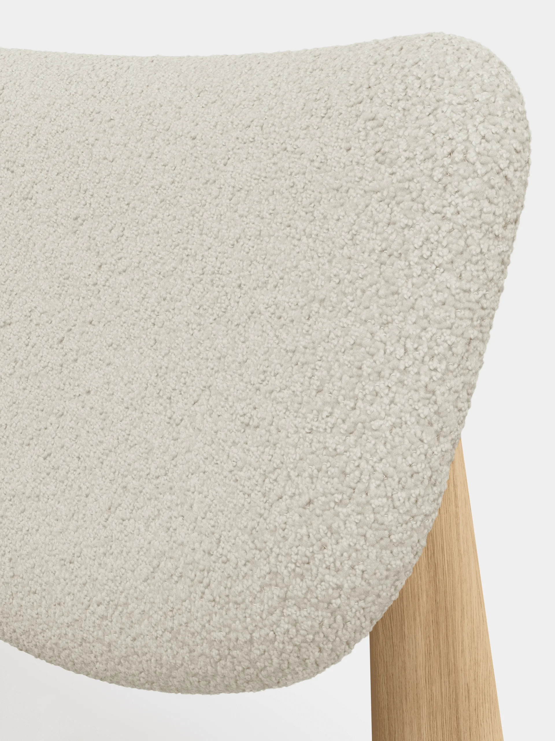 Slab loungestoel gestoffeerde zitting, Natural brushed oak-Elle 0200 CMHR Natural Tom Dixon