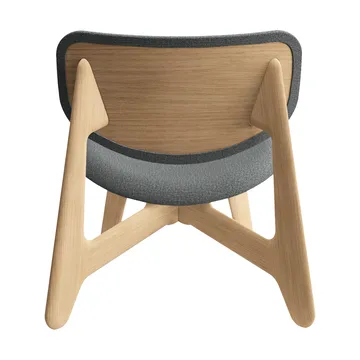 Slab loungestoel gestoffeerde zitting - Natural brushed oak-Hallingdal 0130 mid grey - Tom Dixon