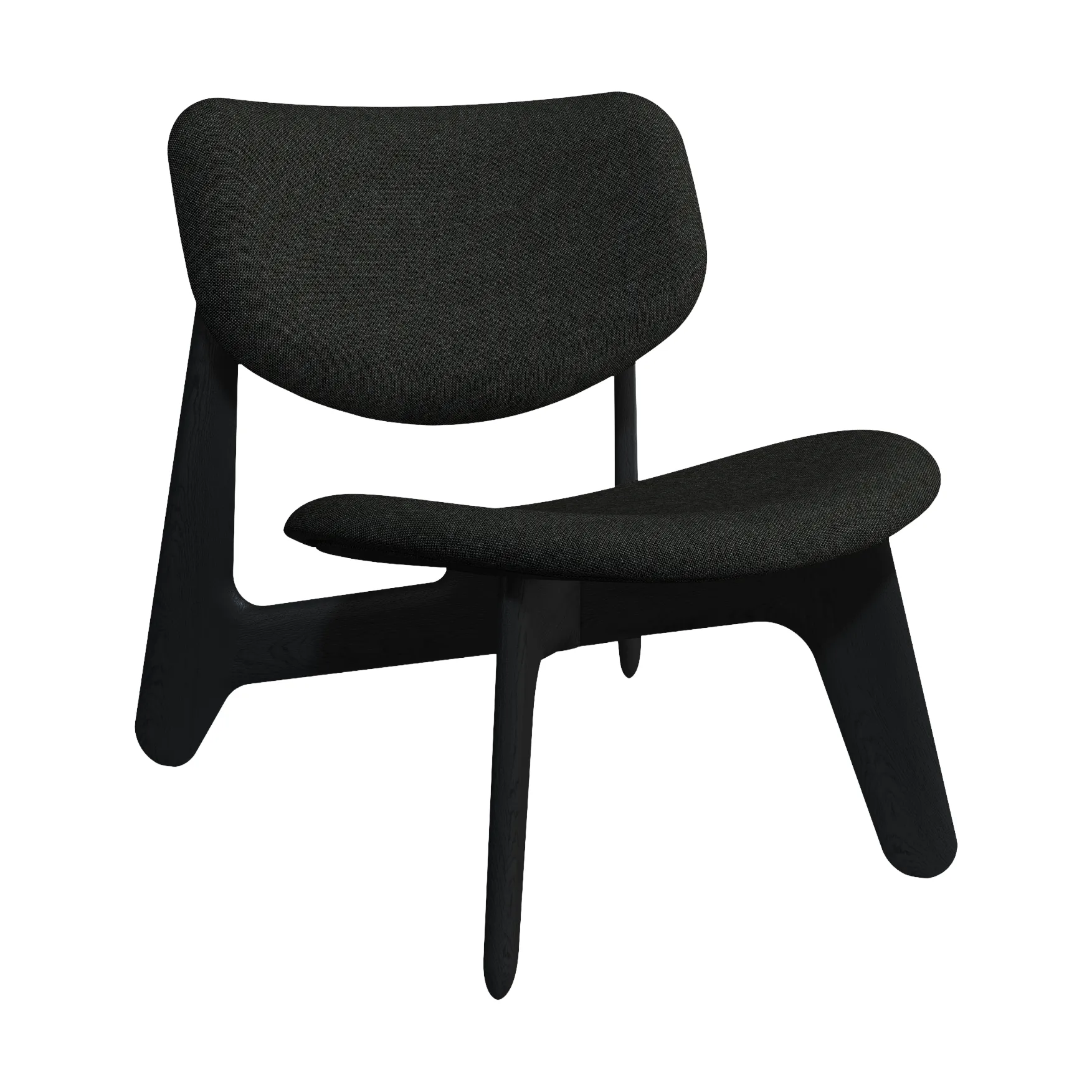 Slab loungestoel gestoffeerde zitting, Natural brushed oak-Hallingdal 0180 CMHR Tom Dixon