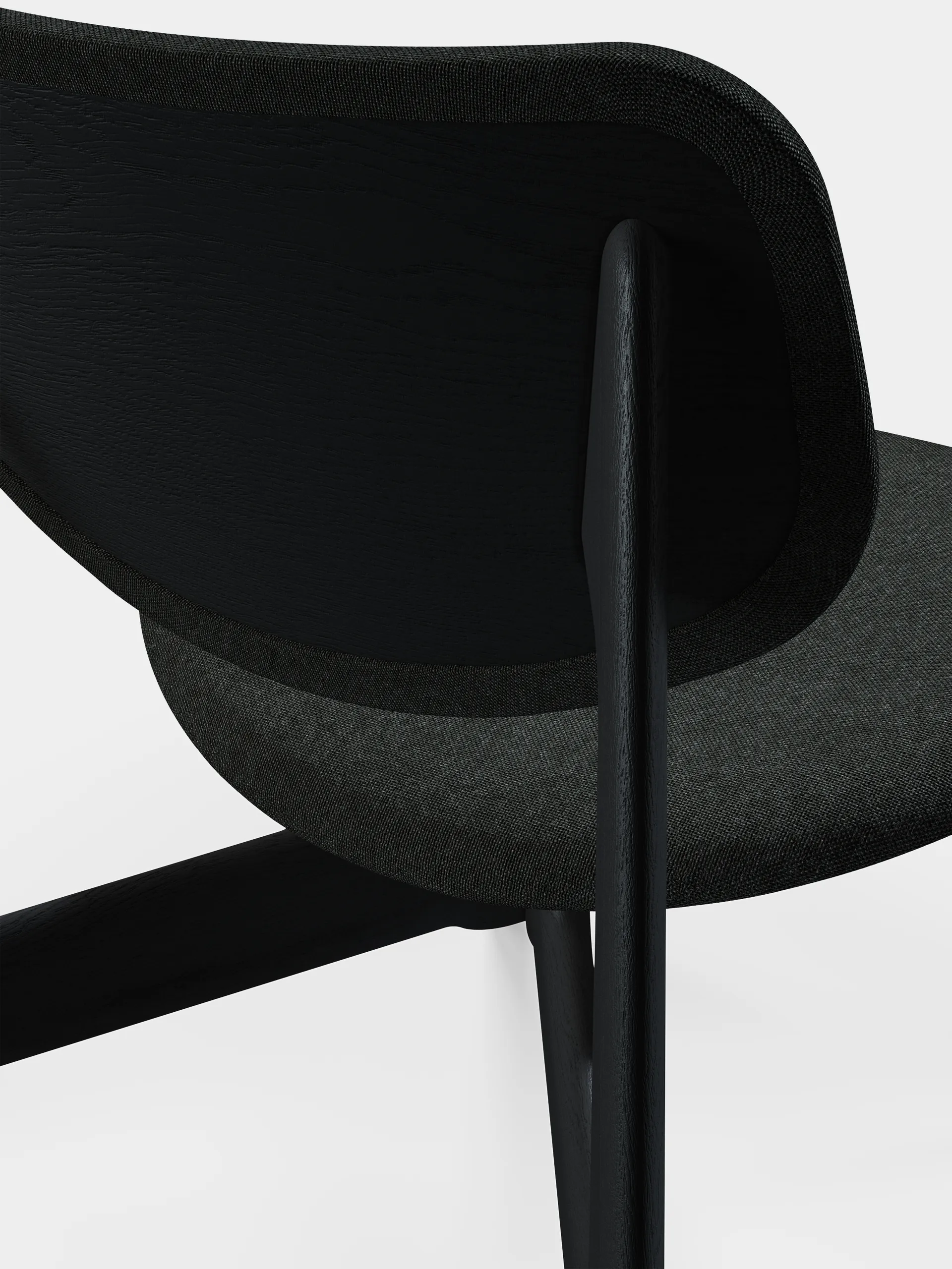 Slab loungestoel gestoffeerde zitting, Natural brushed oak-Hallingdal 0180 CMHR Tom Dixon