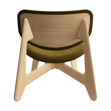 Slab loungestoel gestoffeerde zitting - Natural brushed oak-Royal 0162 CMHR Khaki - Tom Dixon