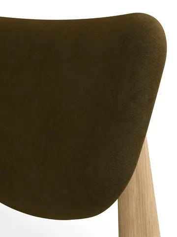 Slab loungestoel gestoffeerde zitting - Natural brushed oak-Royal 0162 CMHR Khaki - Tom Dixon