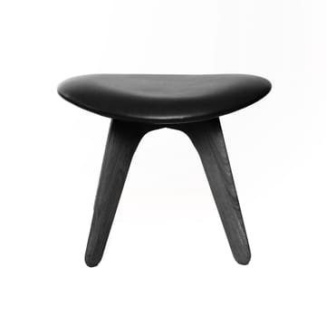 Slab poef 45x55 cm - Black ash-black leather - Tom Dixon