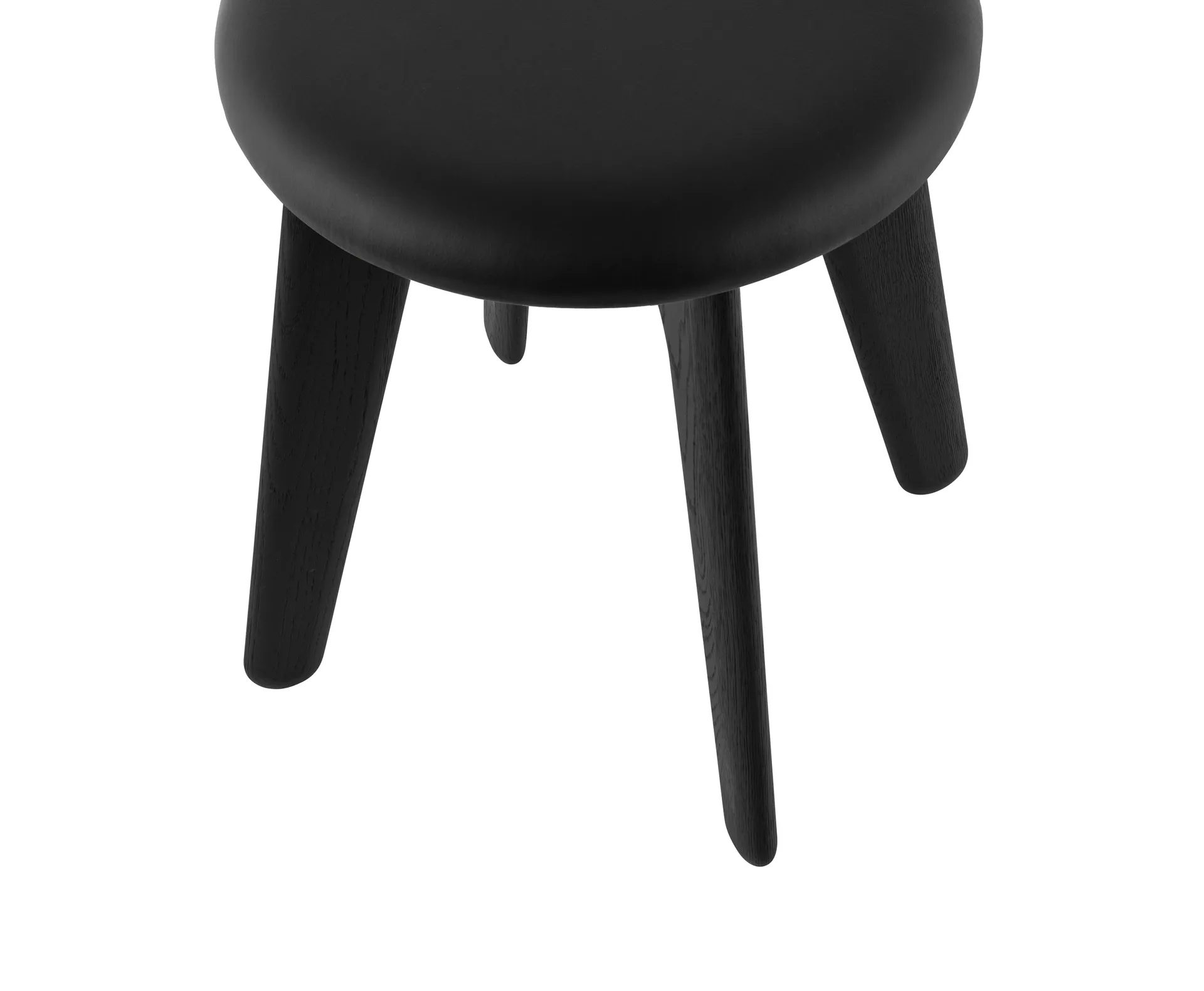 Slab poef 45x55 cm, Black ash-black leather Tom Dixon