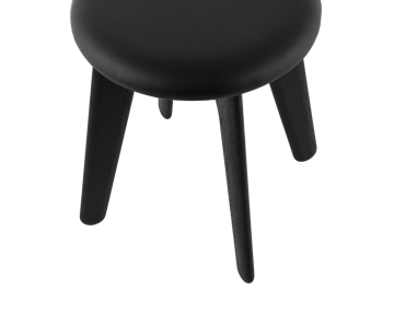 Slab poef 45x55 cm - Black ash-black leather - Tom Dixon