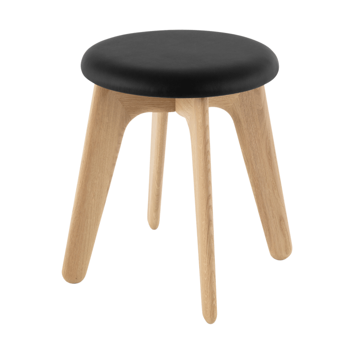 Slab poef 45x55 cm - Natuurlijk eiken-zwart leer - Tom Dixon