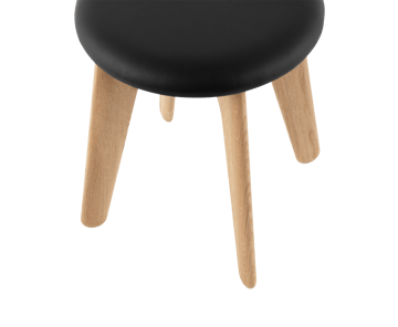 Slab poef 45x55 cm - Natuurlijk eiken-zwart leer - Tom Dixon