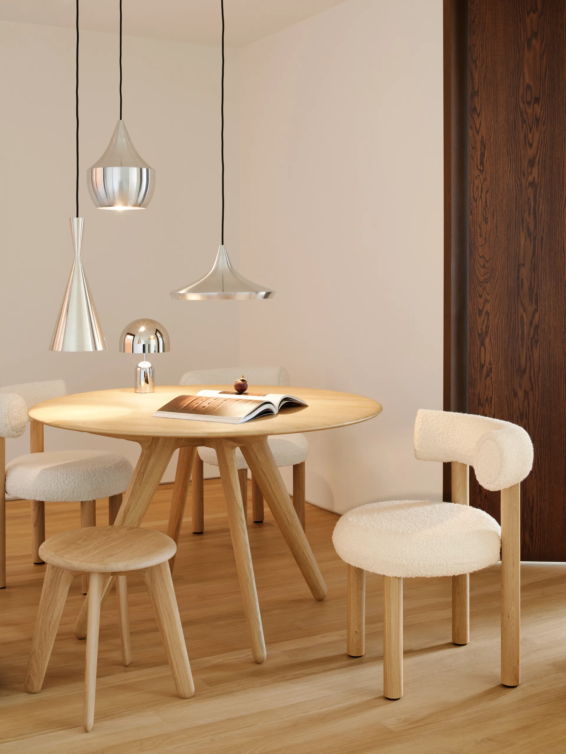 Slab ronde tafel large Ø120 cm, Natural Tom Dixon