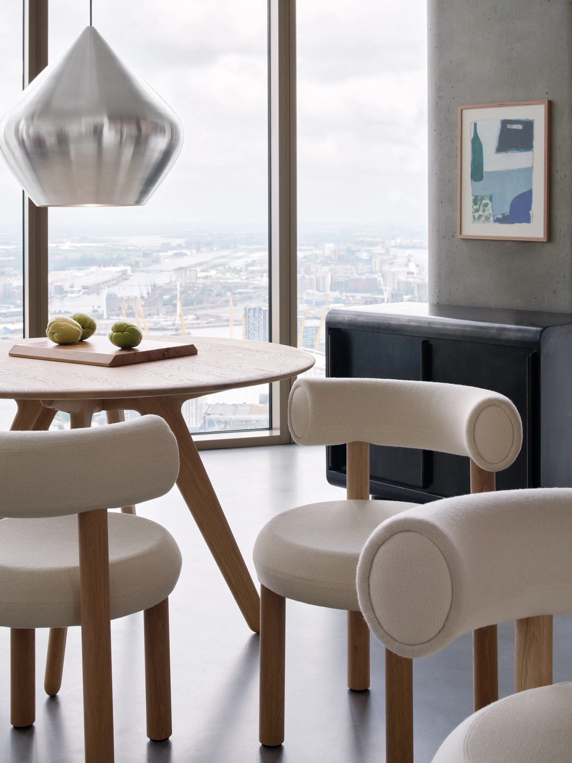 Slab ronde tafel large Ø120 cm, Natural Tom Dixon