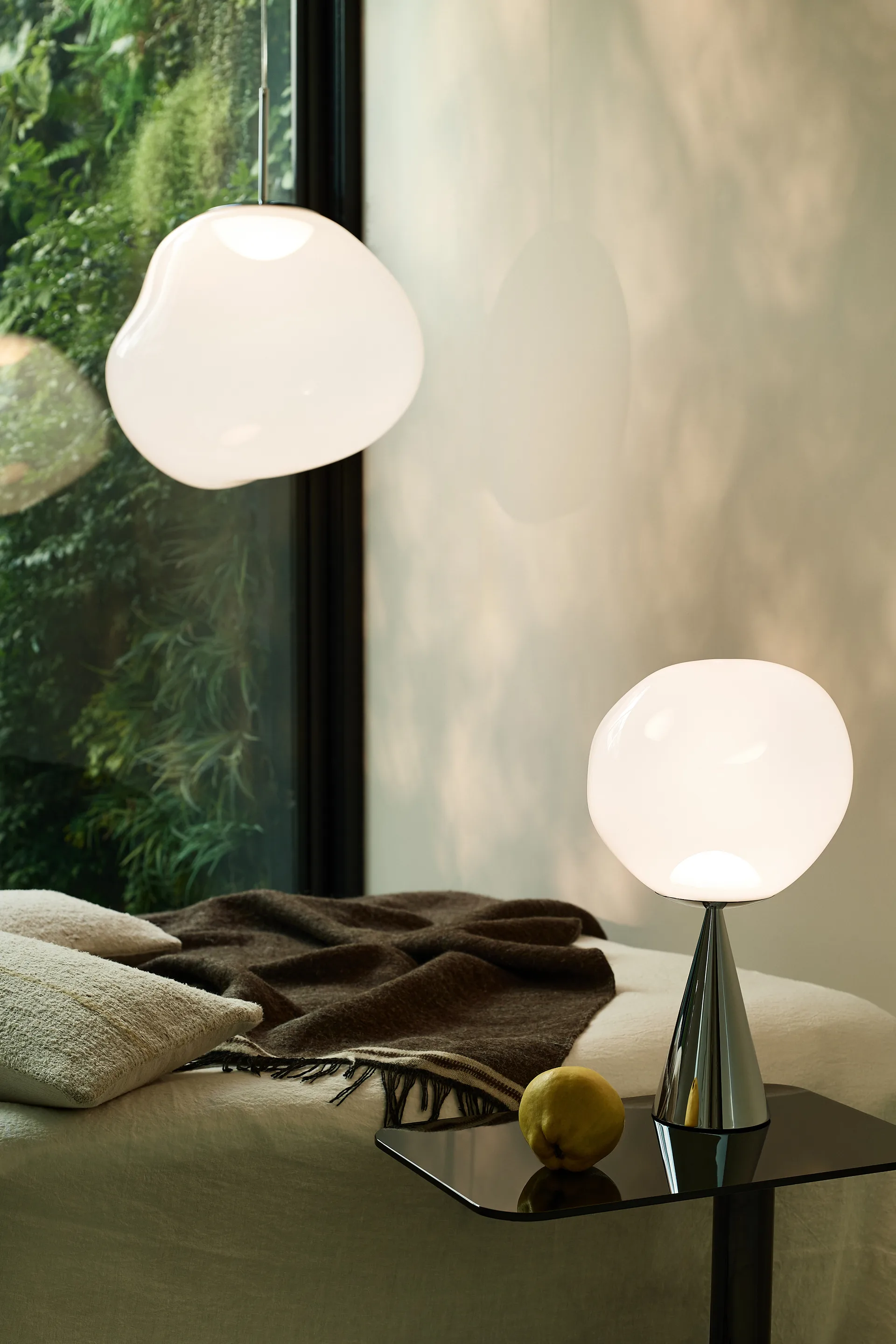 Smelttegellamp LED, Opal-silver Tom Dixon
