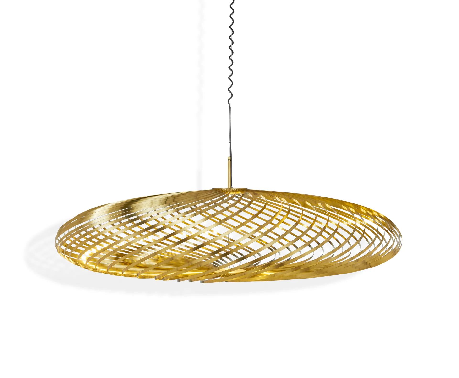 Spring hanglamp LED messing, Groot Tom Dixon