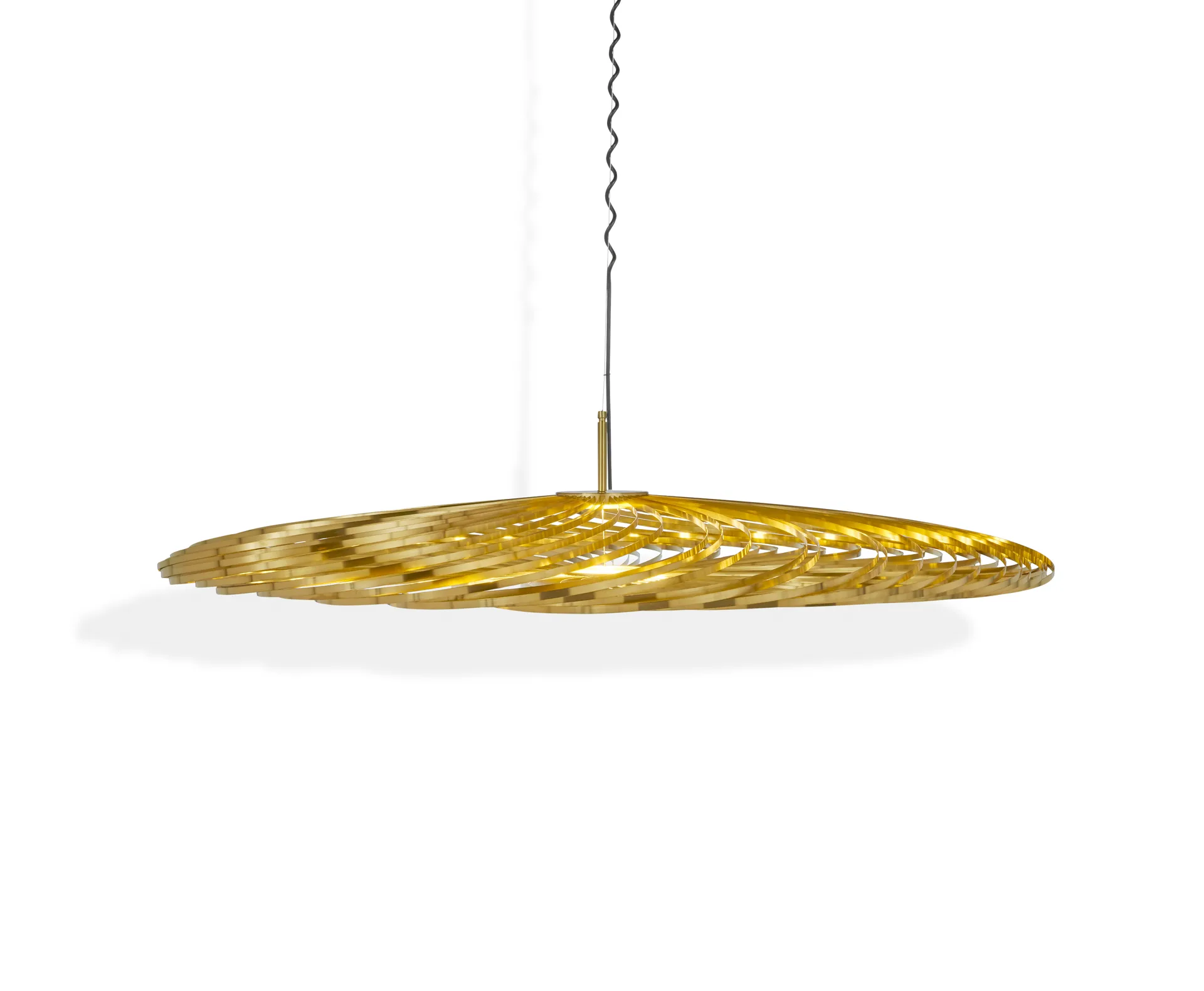 Spring hanglamp LED messing, Groot Tom Dixon