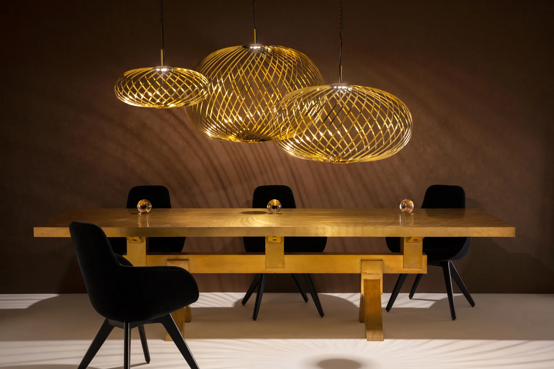 Spring hanglamp LED messing, Klein Tom Dixon