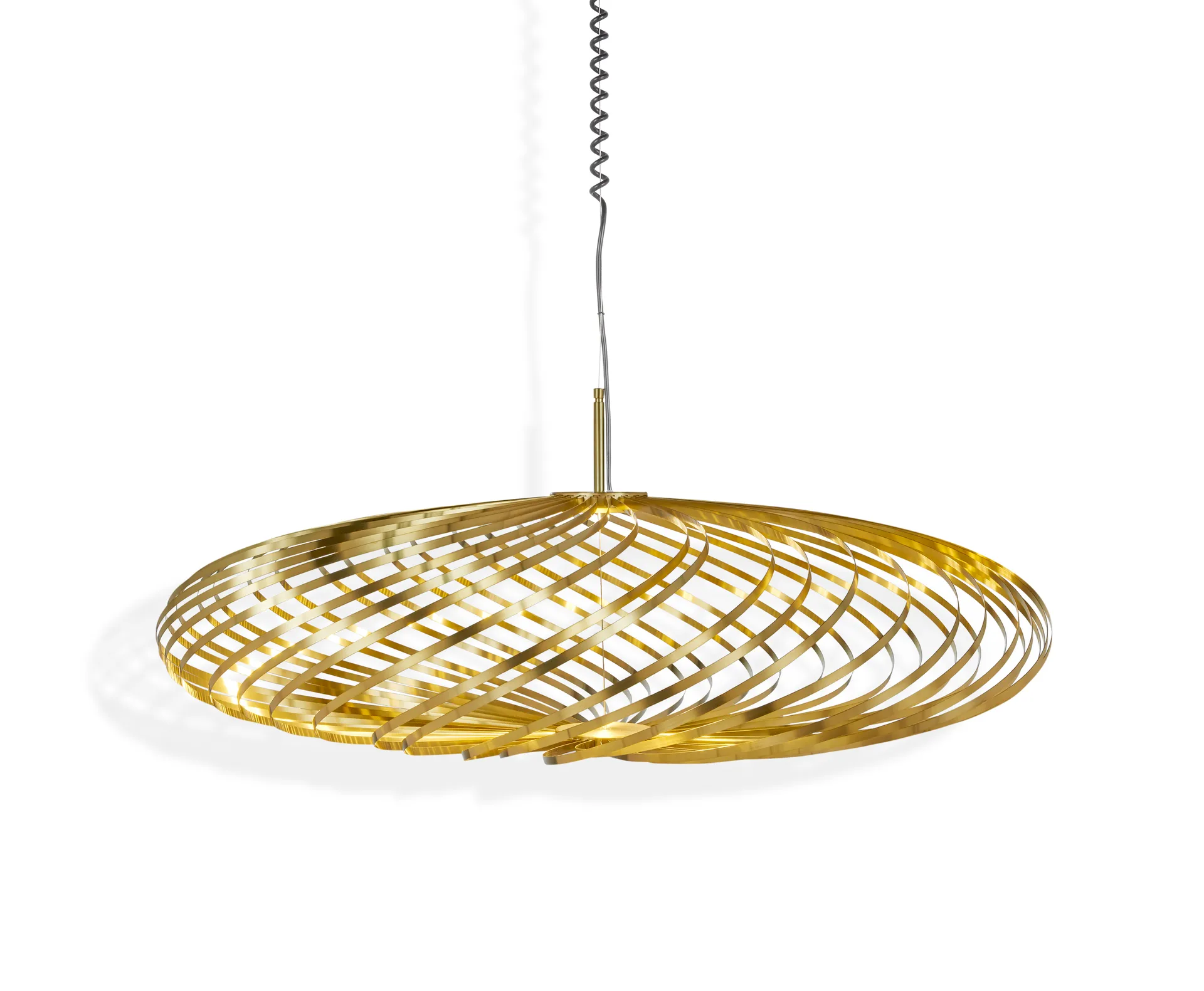 Spring hanglamp LED messing, Medium Tom Dixon