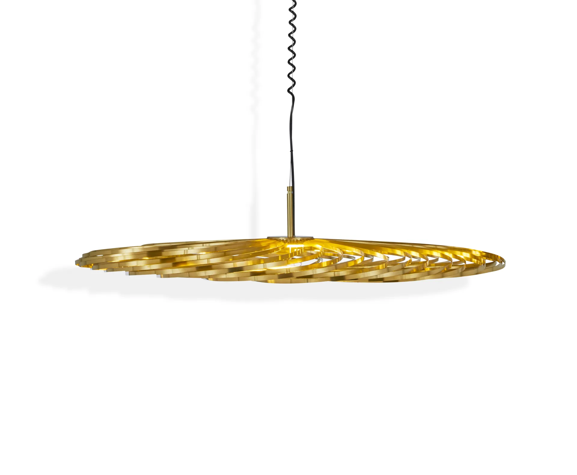 Spring hanglamp LED messing, Medium Tom Dixon