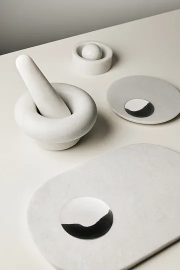 Steen vijzel Ø20 cm - Wit marmer - Tom Dixon