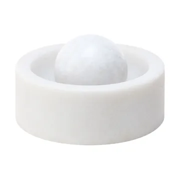 Stone kruidenmolen Ø12 cm - Wit marmer - Tom Dixon