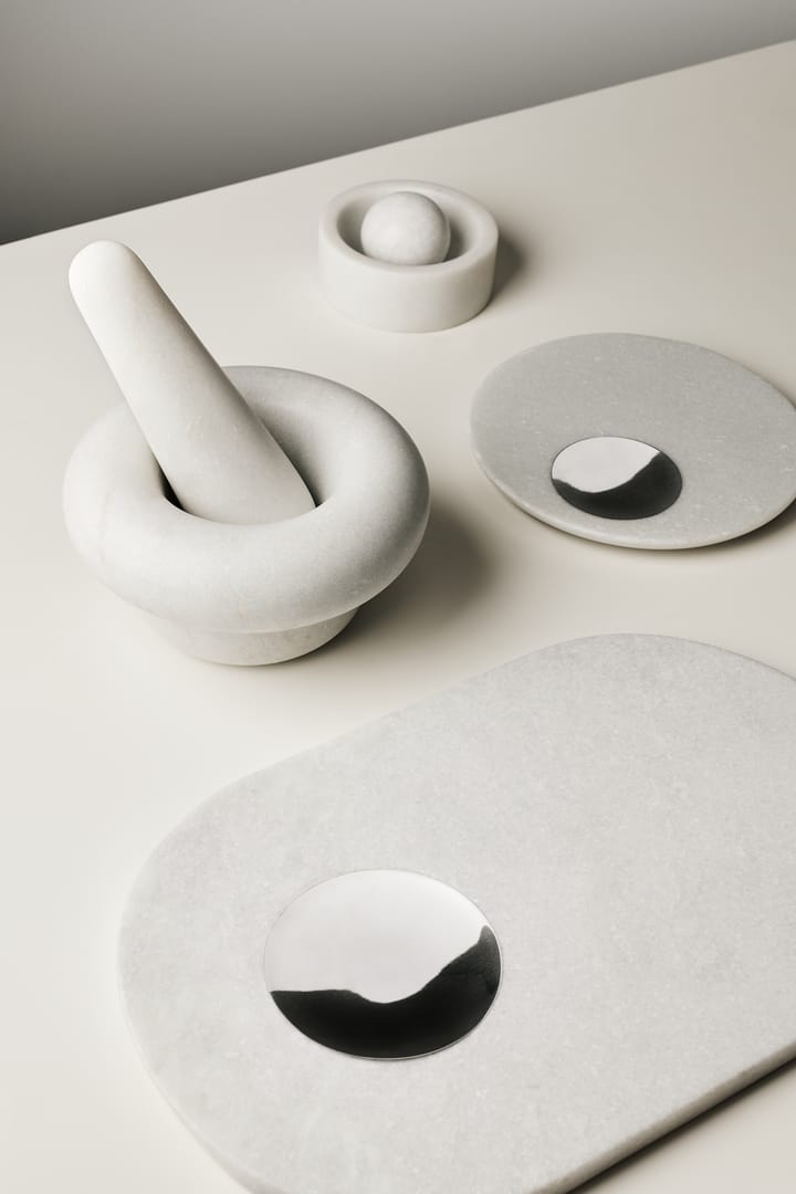 Stone kruidenmolen Ø12 cm, Wit marmer Tom Dixon