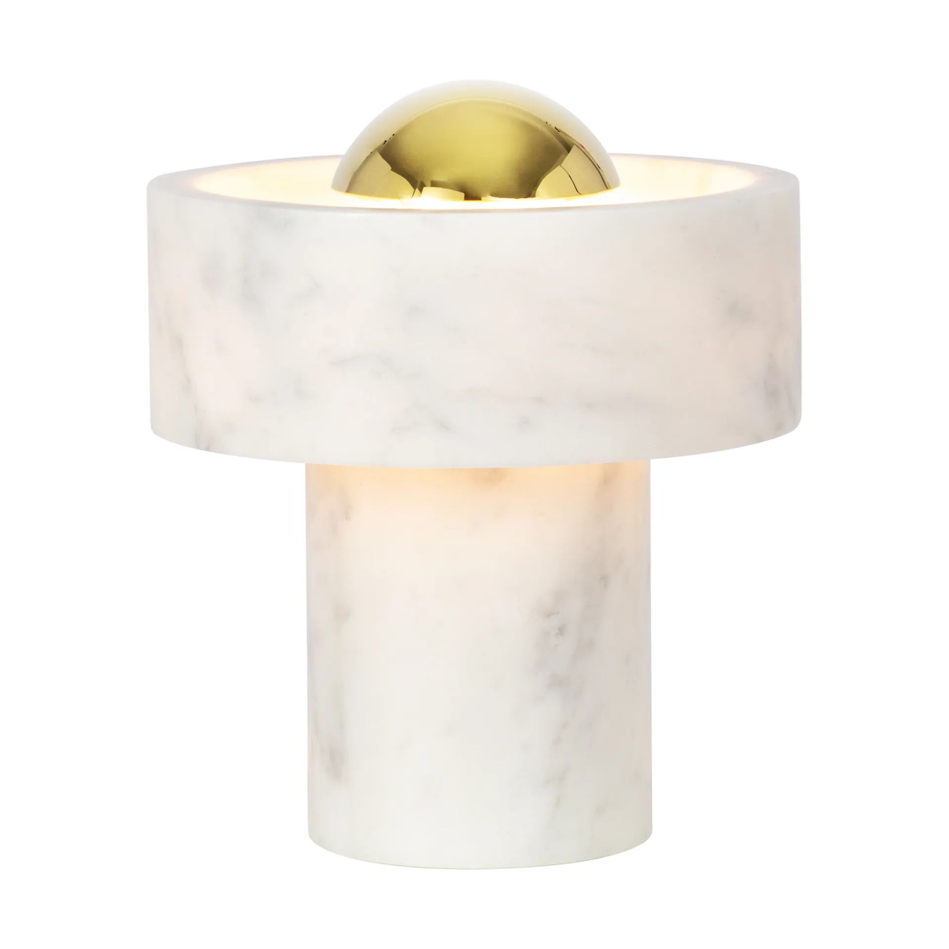Stone Portable LED tafellamp 28 cm, Marble-gold Tom Dixon