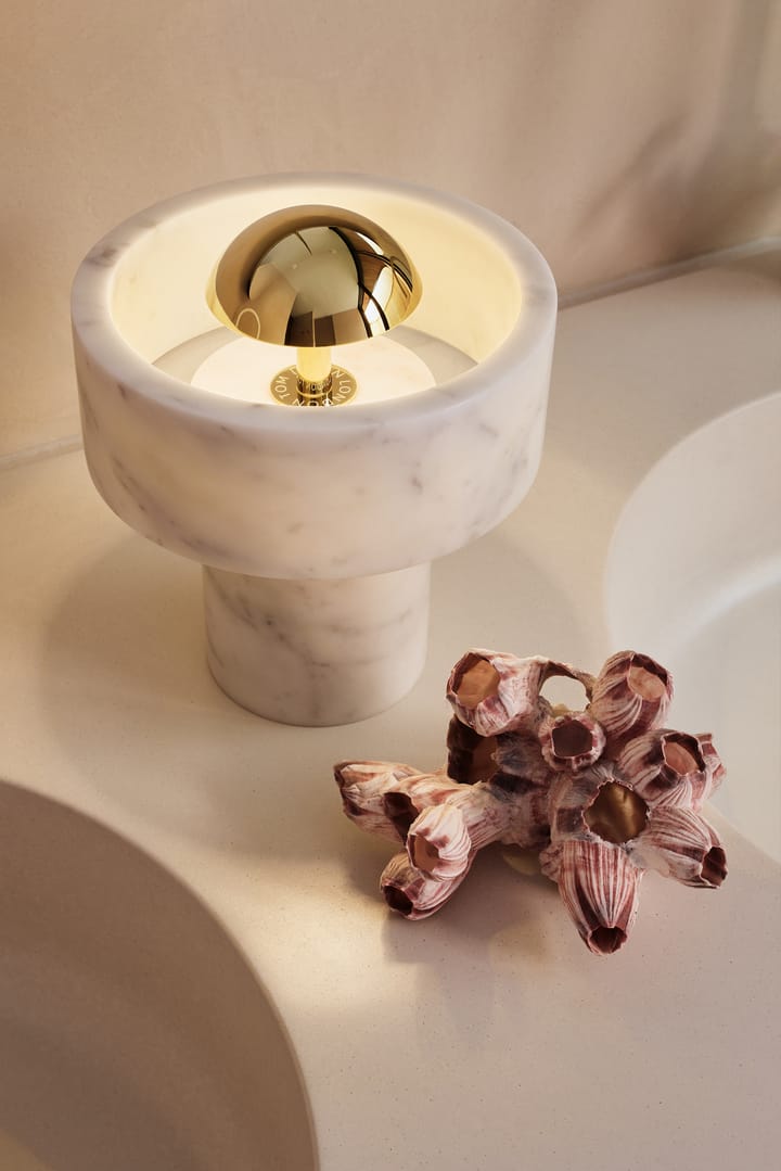 Stone Portable LED tafellamp 28 cm, Marble-gold Tom Dixon