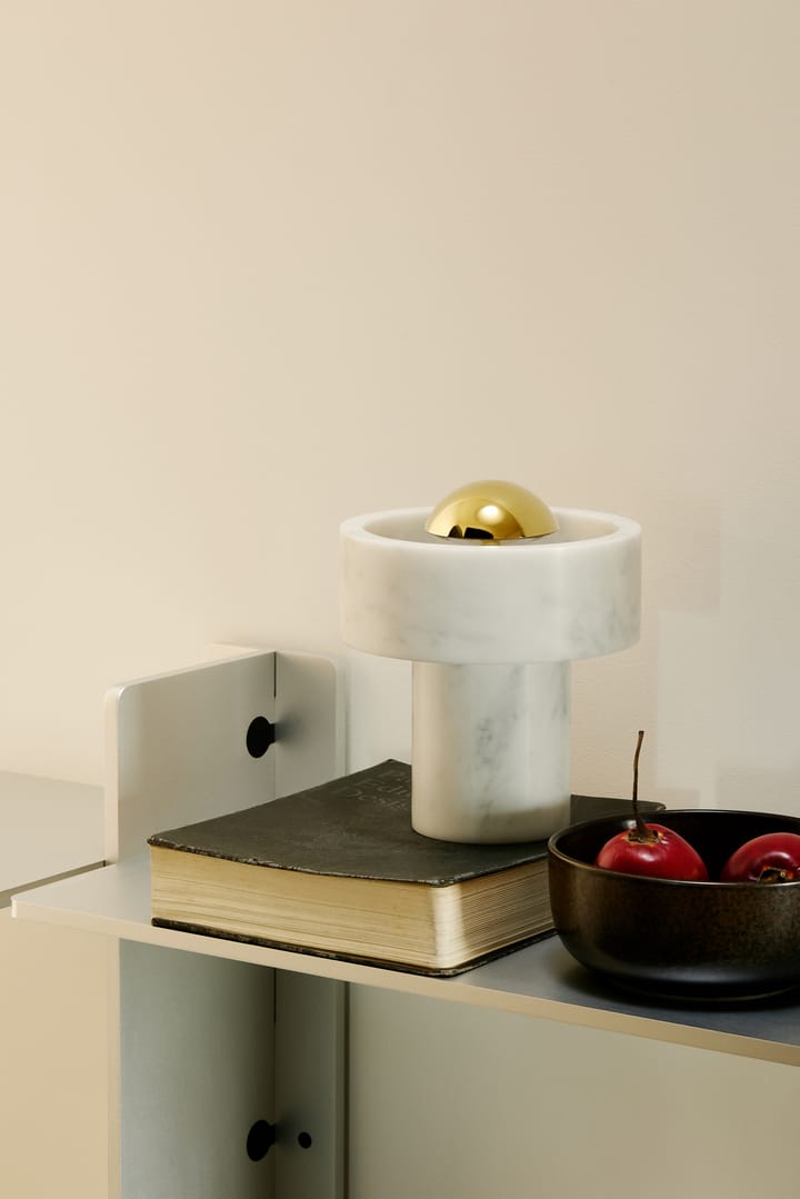 Stone Portable LED tafellamp 28 cm, Marble-gold Tom Dixon