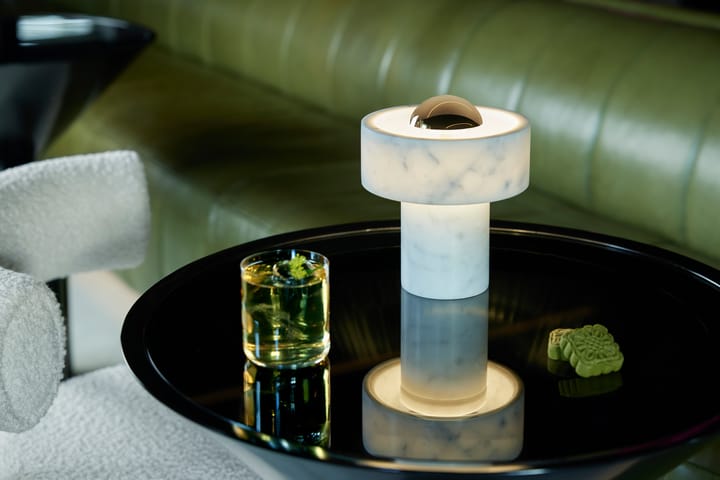 Stone Portable LED tafellamp 28 cm, Marble-gold Tom Dixon