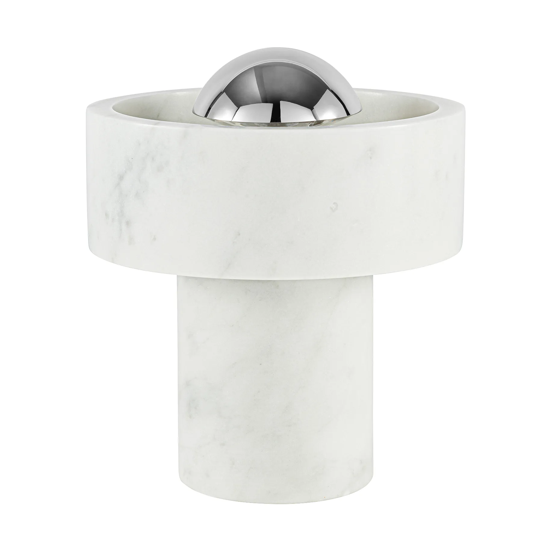 Stone Portable LED tafellamp 28 cm, Marble-silver Tom Dixon