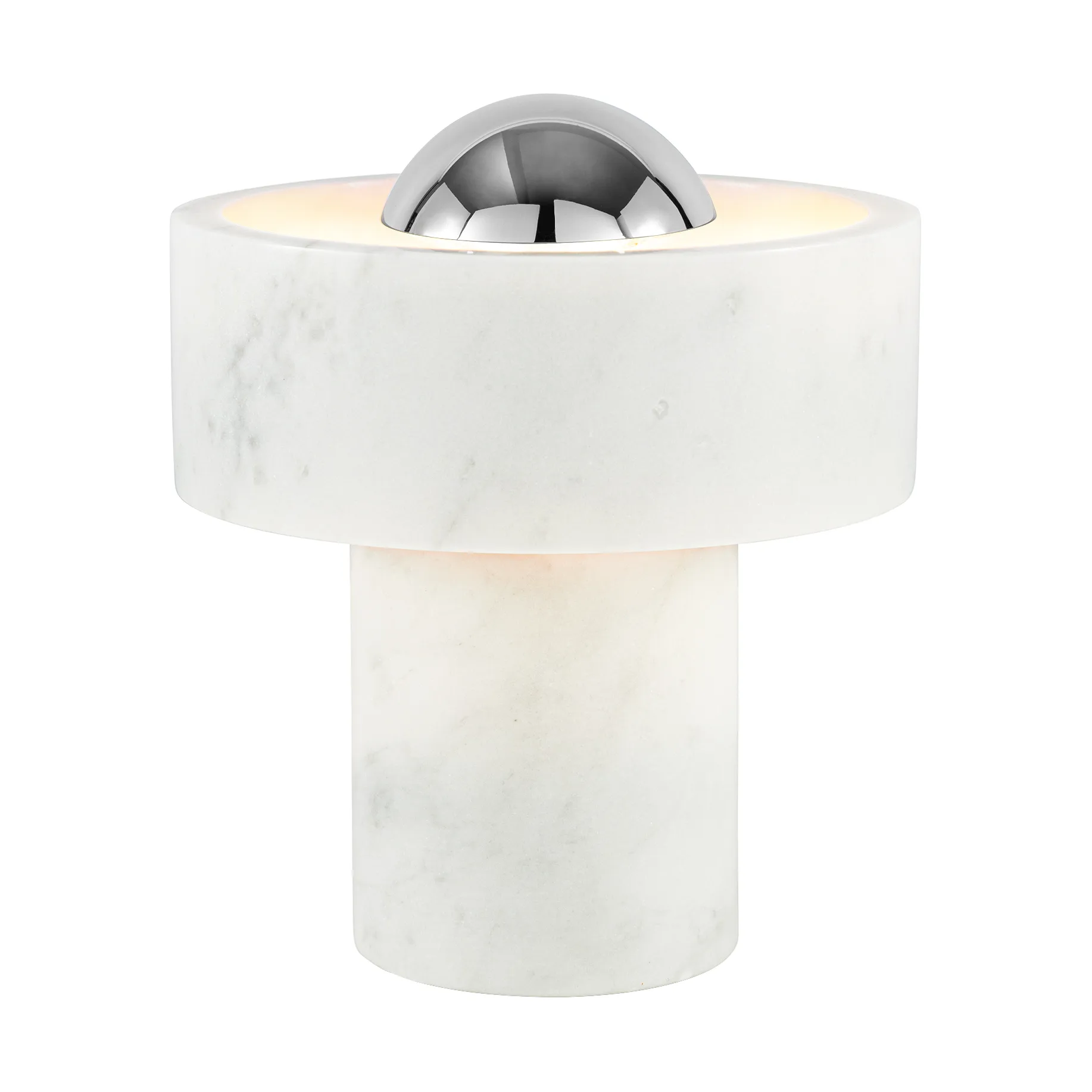 Stone Portable LED tafellamp 28 cm, Marble-silver Tom Dixon