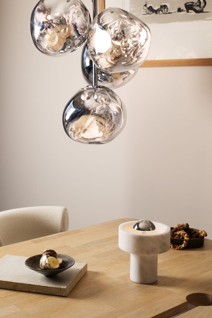 Stone Portable LED tafellamp 28 cm, Marble-silver Tom Dixon