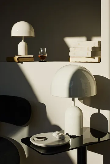 Stone serveerplank Ø22 cm - White marble-silver - Tom Dixon