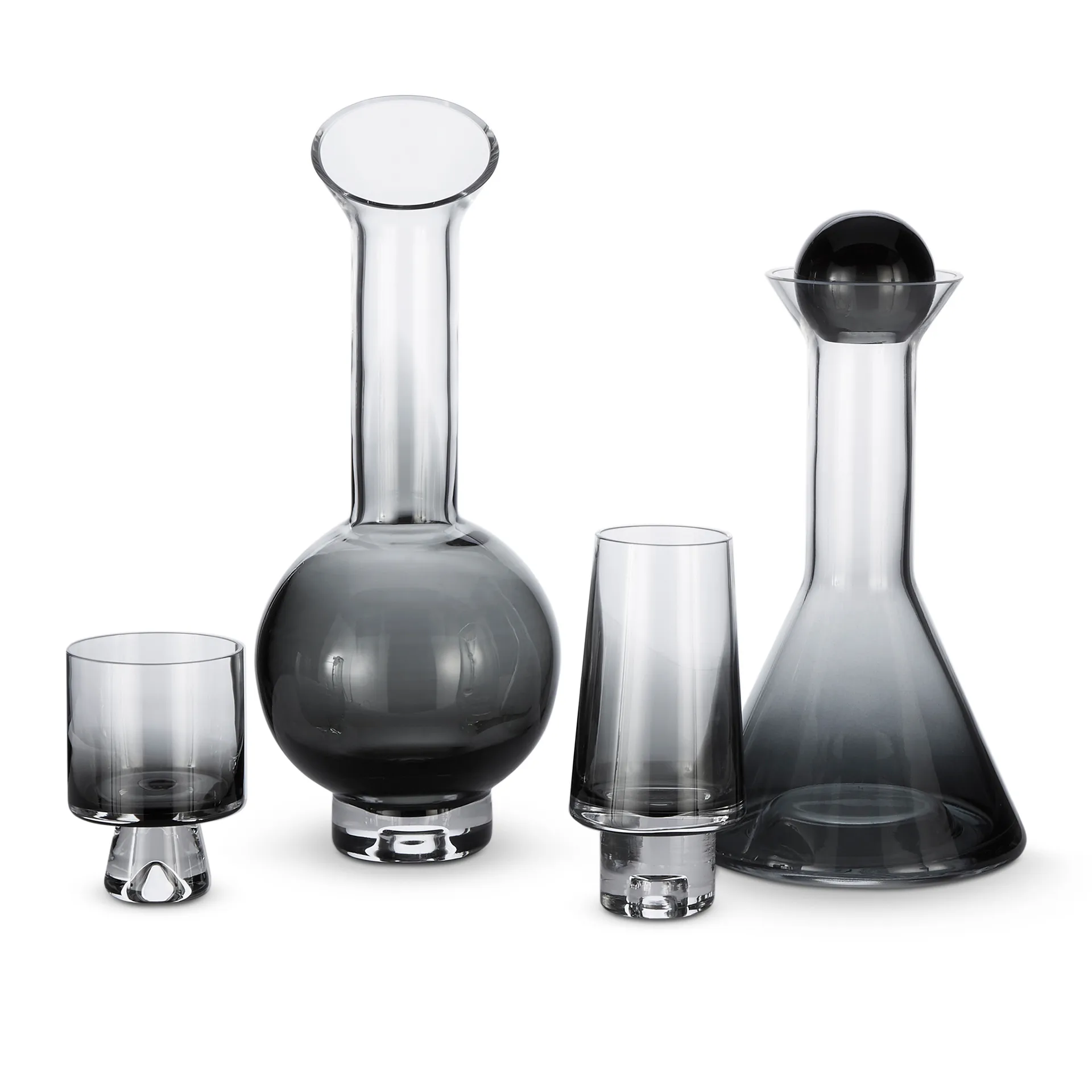 Tank lage drinkglazen 2-pack, Zwart Tom Dixon