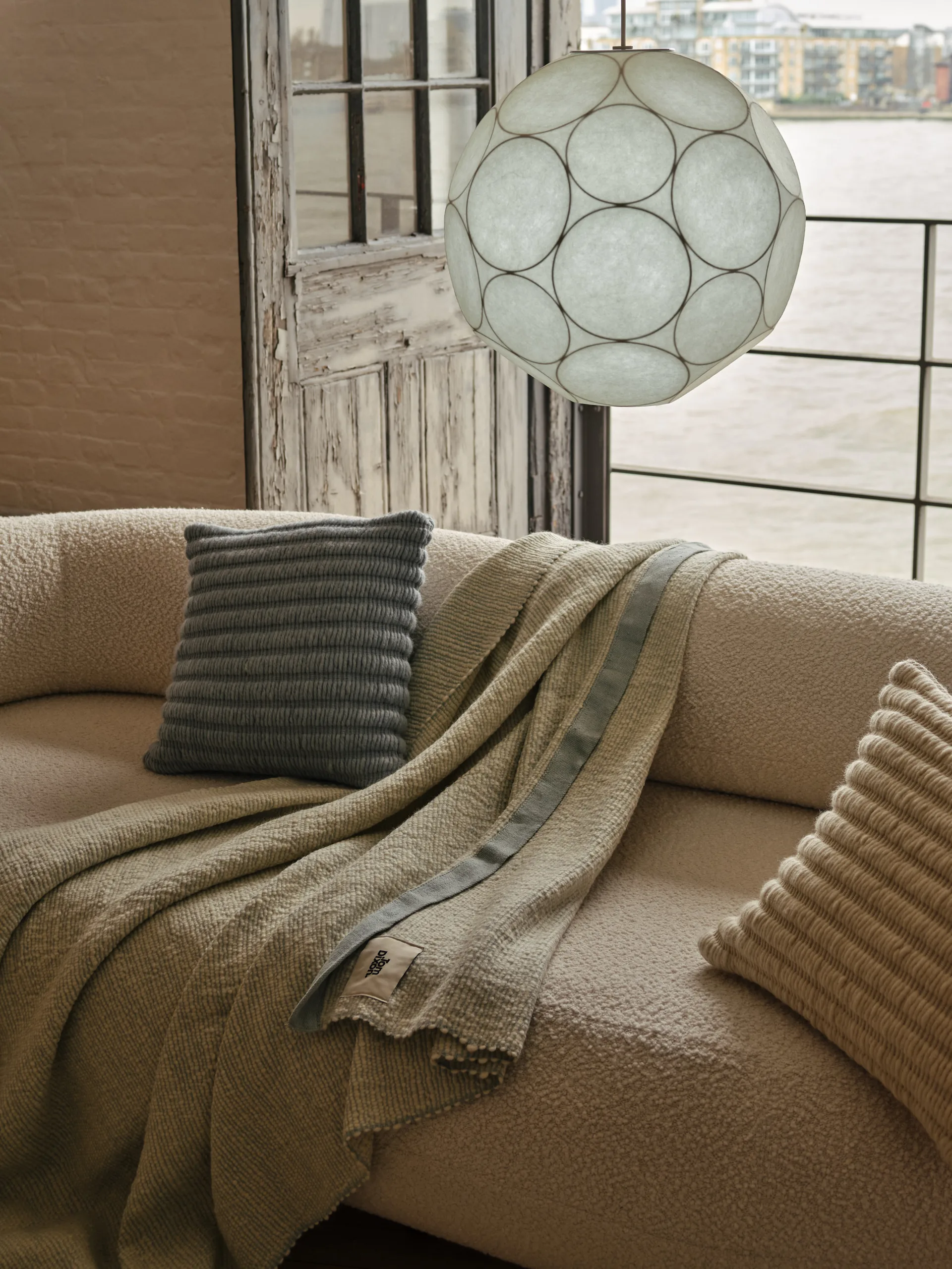 Thread vilt 140x180 cm, Blue & White Tom Dixon