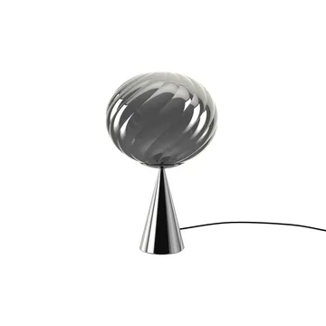 Whirl cone fat tafellamp - Zilver-zwart - Tom Dixon