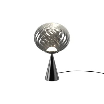 Whirl cone fat tafellamp - Zilver-zwart - Tom Dixon