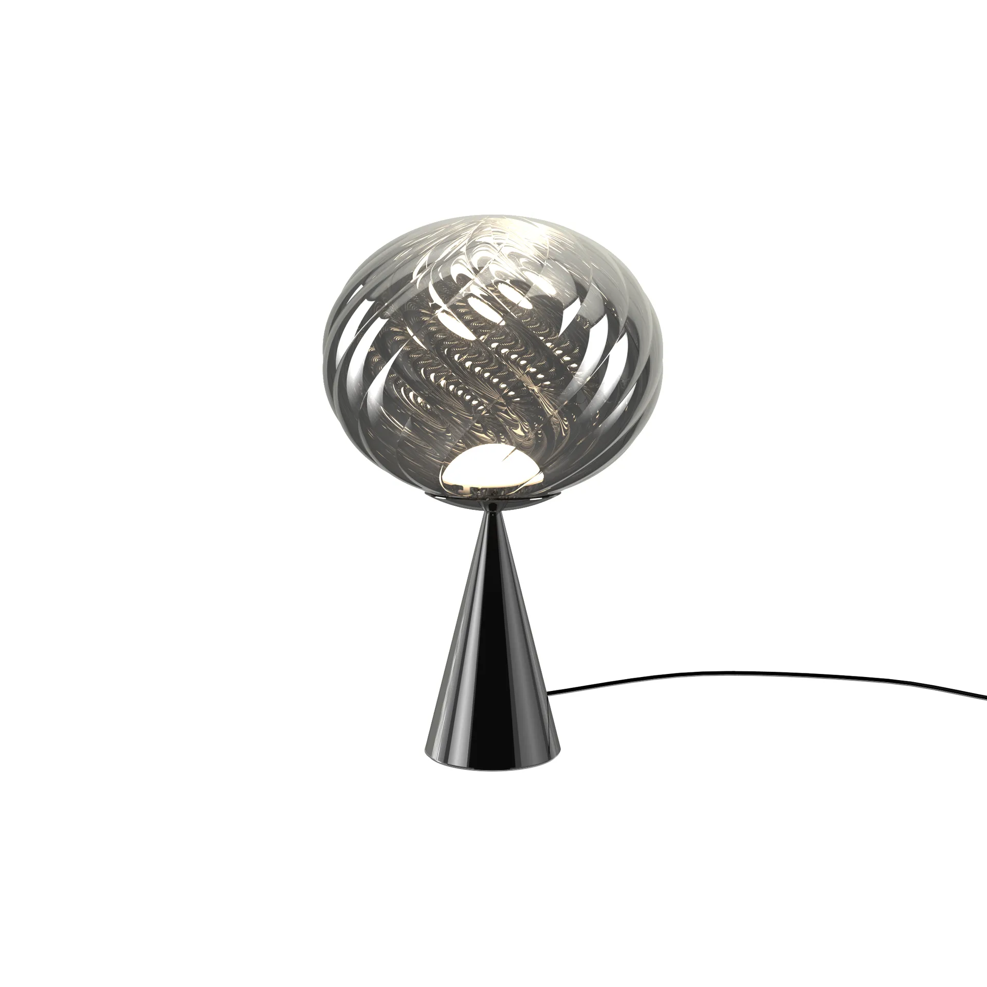 Whirl cone fat tafellamp, Zilverkleurig Tom Dixon