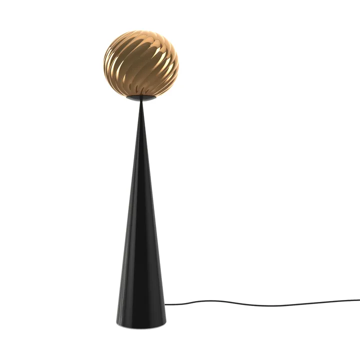 Whirl cone fat vloerlamp - Goud-zwart - Tom Dixon