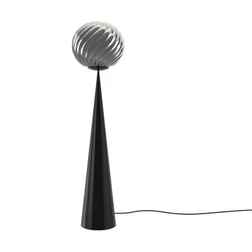 Whirl cone fat vloerlamp - Zilver-zwart - Tom Dixon