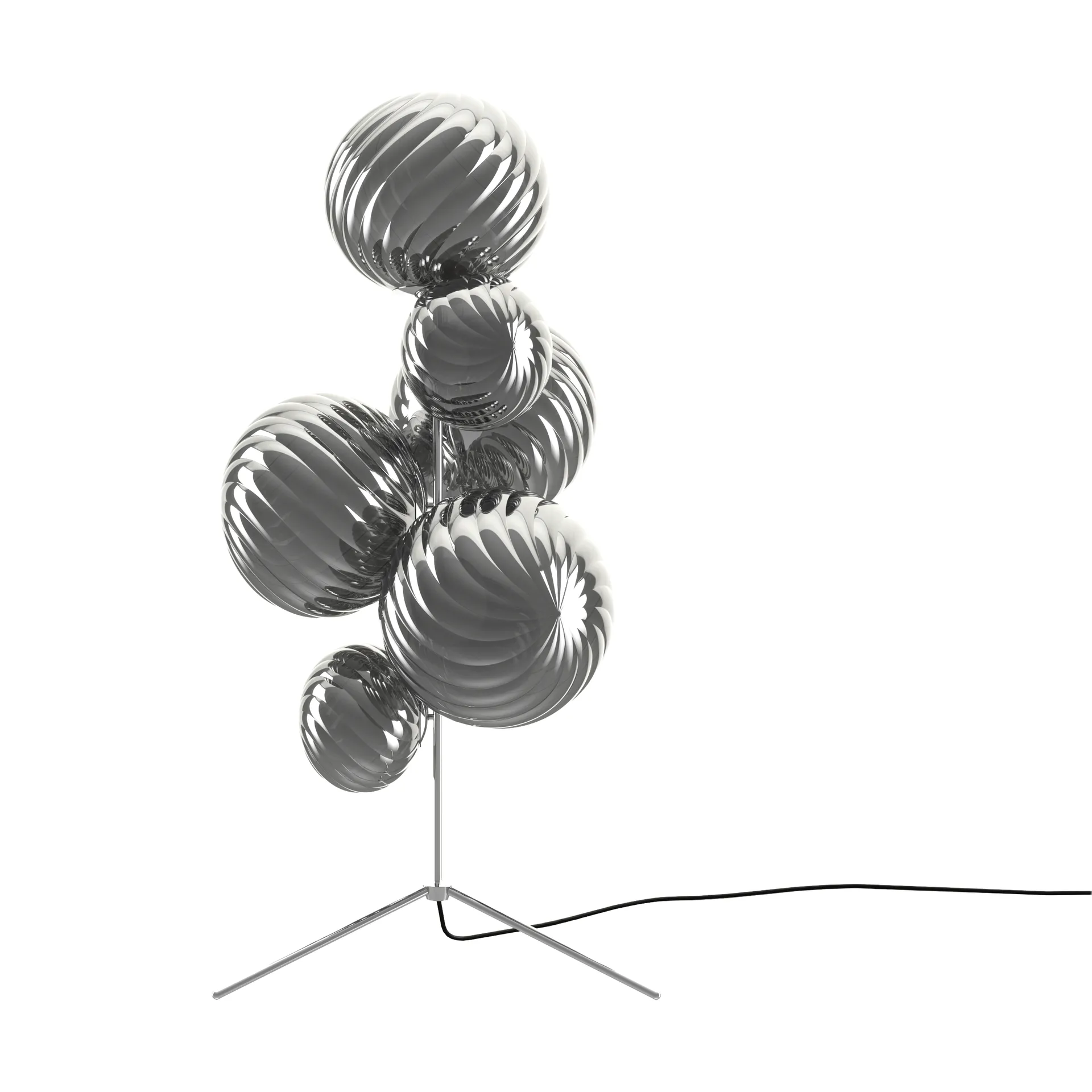 Whirl kroonluchter vloerlamp, Zilverkleurig Tom Dixon