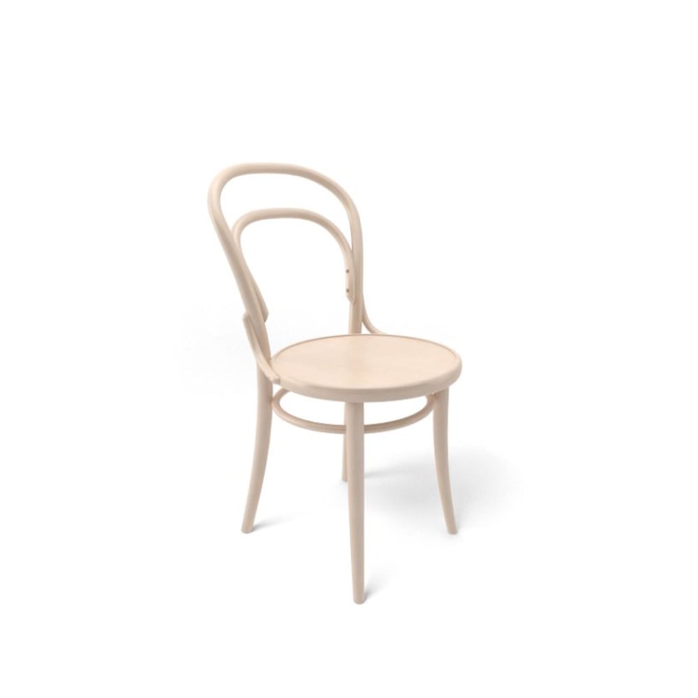 TON Ton no.14 stoel Transparant gelakt beukenhout-New fineerhouten zitting