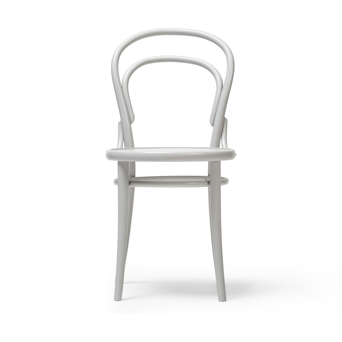 TON Ton no.14 stoel Witgebeitst B20-New fineerhouten zitting