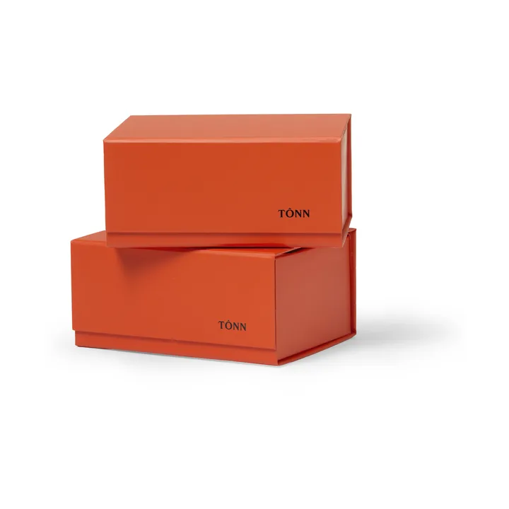 Pac box opbergbox - Deens rood, small 11x10,5x16 cm, 2-pack - TÔNN furniture