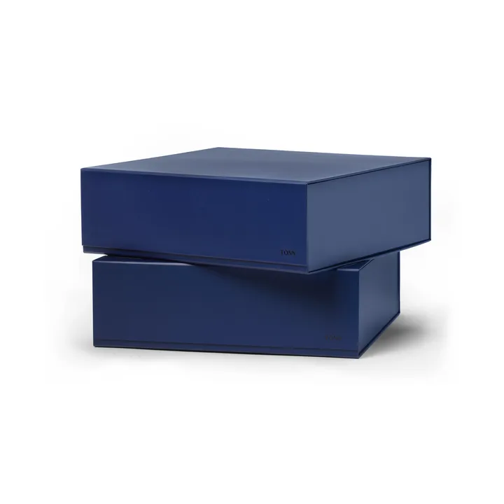 Pac box opbergbox - Middernachtblauw, large 32,5x10,5x30 cm, 2-pack - TÔNN furniture