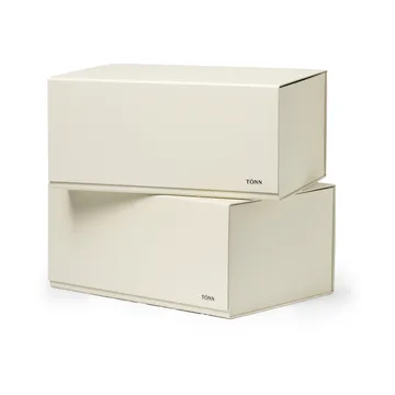 Pac box opbergbox - Off-white, medium 30x13,5x22 cm, 2-pack - TÔNN furniture