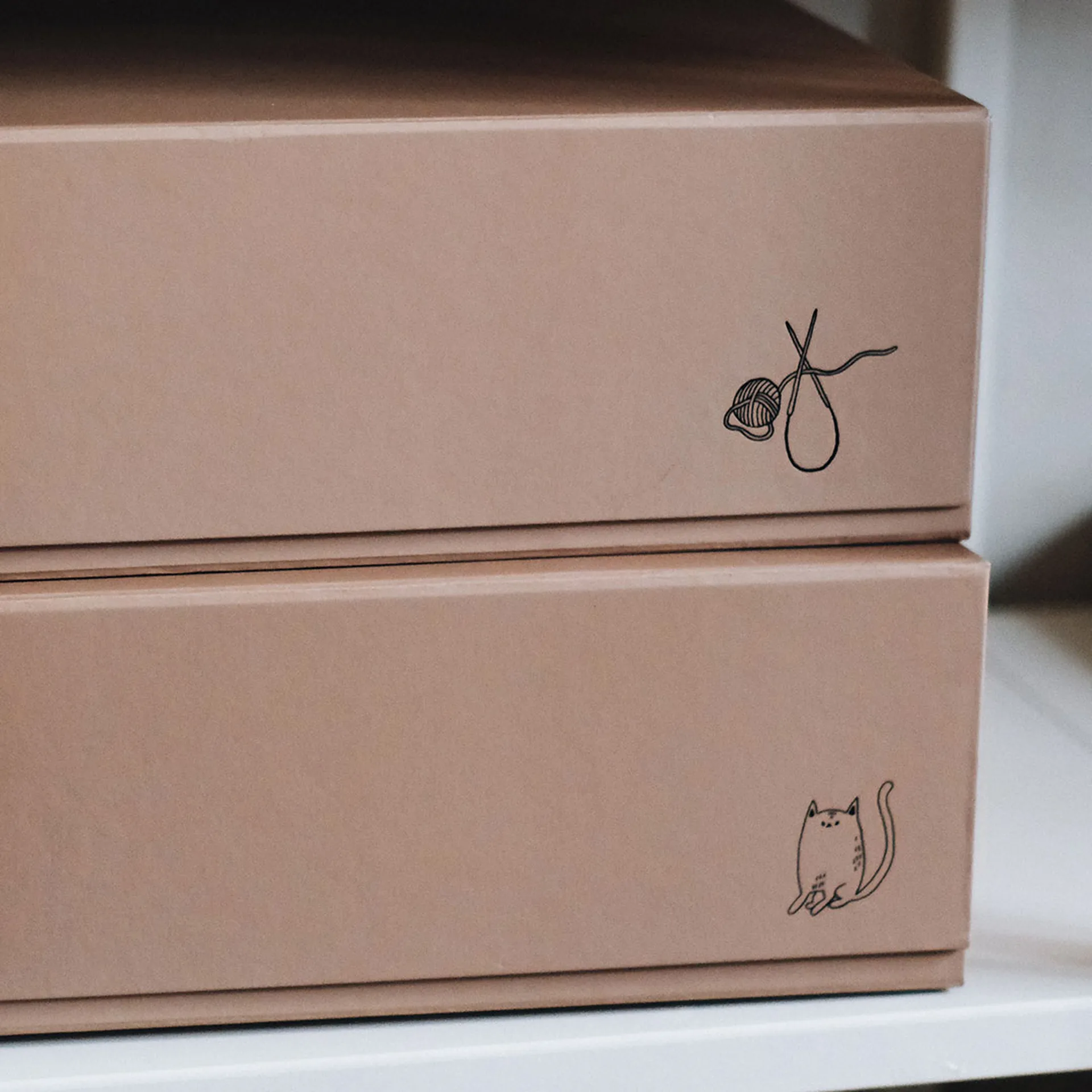 Pac box opbergbox, TÔNN x MAJASBOK mocca, 32,5x10,5x30 cm, 2-pack TÔNN furniture