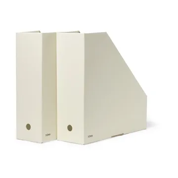 Pia tijdschriftenshouder - Off-white, 10x31x30 cm, 2-pack - TÔNN furniture